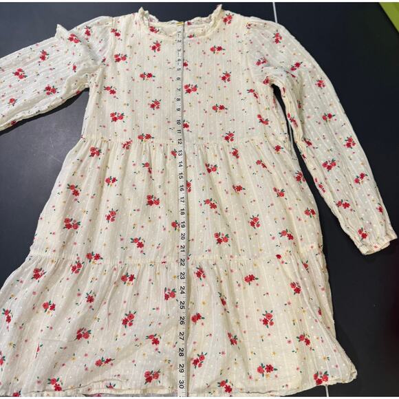 Cat & Jack Girls XL Floral Knee Length Dress Long Sleeve Multicolor Holiday - Picture 8 of 8